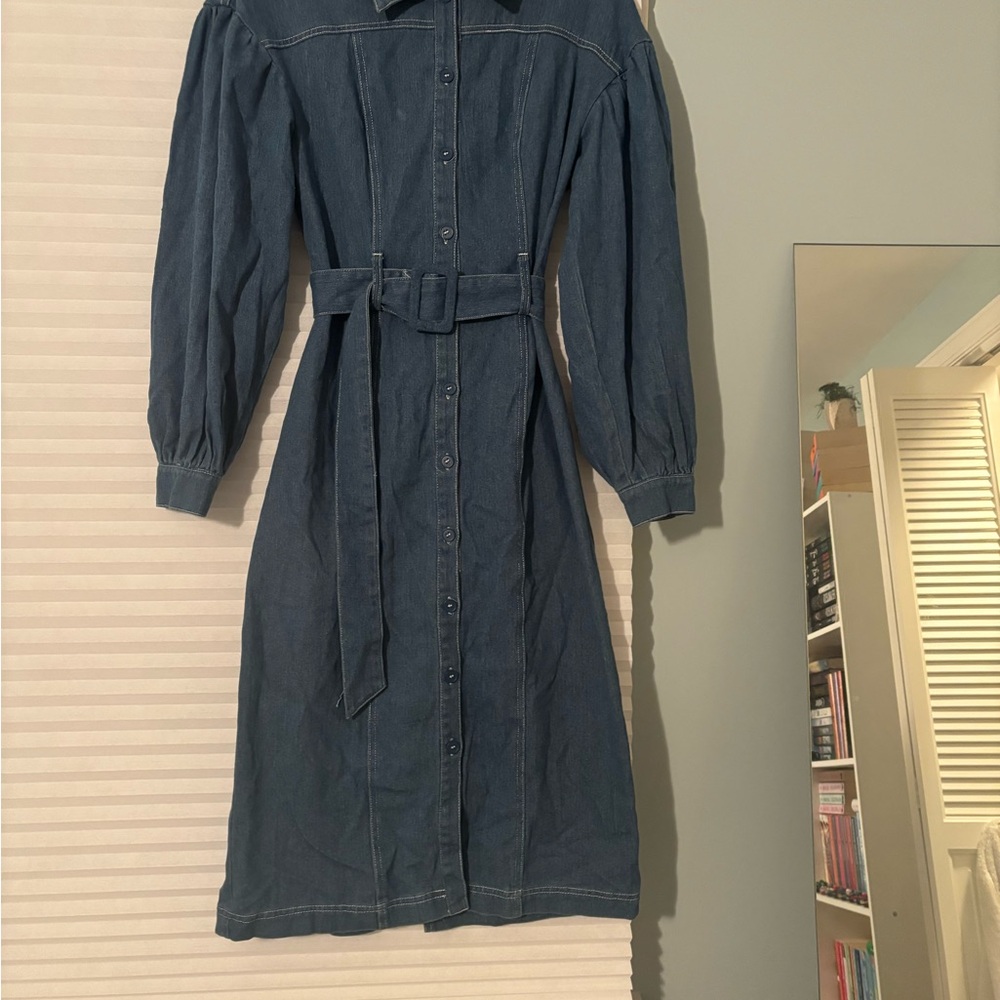 Petal & Pup Blue Long Sleeve Denim Dress